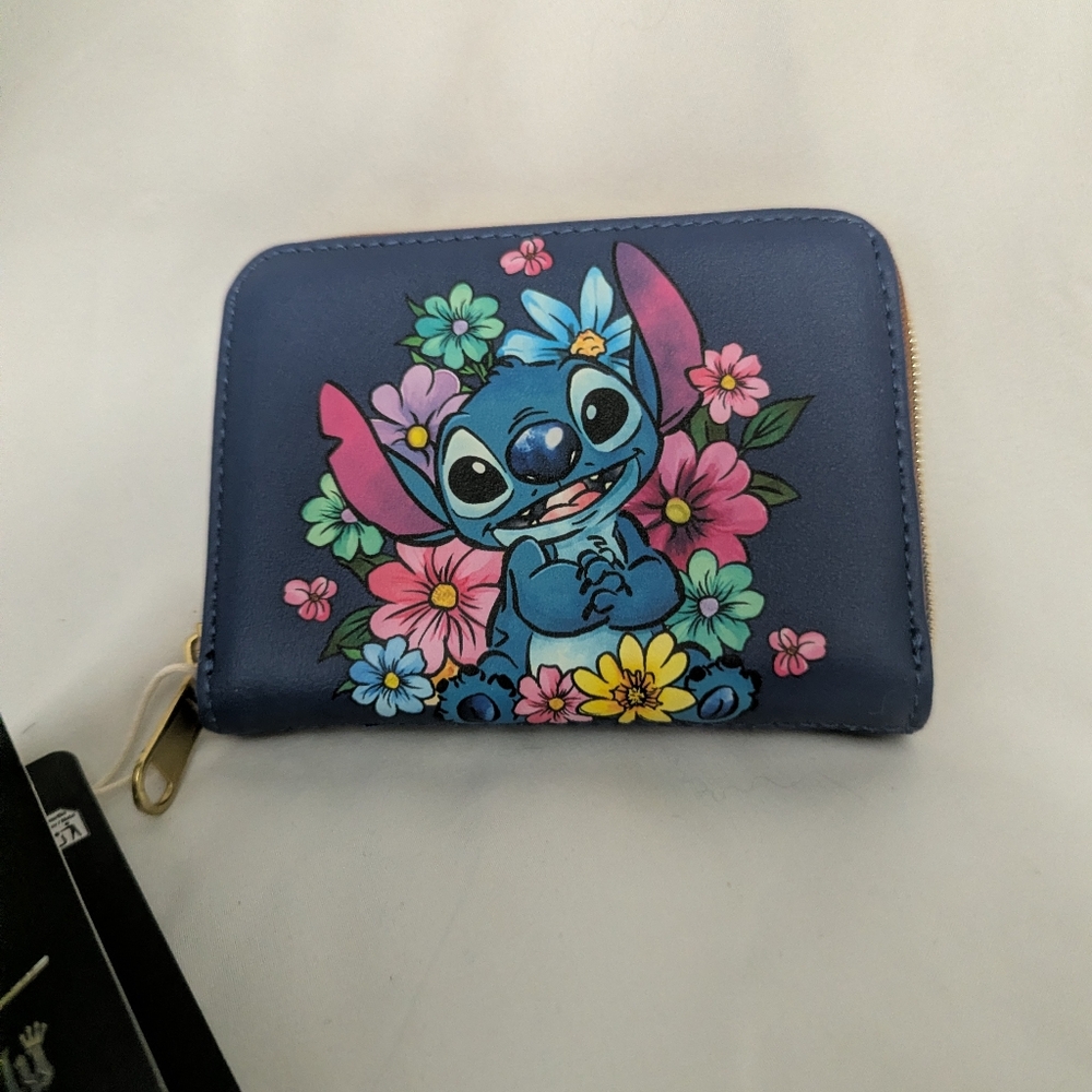 Disney Stitch Loungefly Mini Backpack and Wallet - Picture 8 of 10